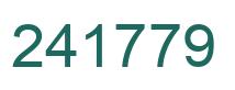 Number 241779 green image