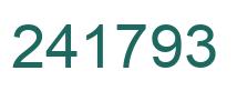 Number 241793 green image