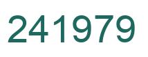 Number 241979 green image