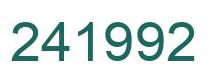 Number 241992 green image