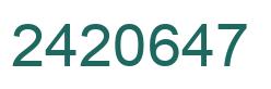 Number 2420647 green image