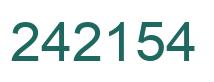 Number 242154 green image
