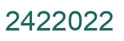 Número 2422022 imagen verde