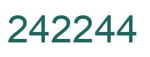Number 242244 green image