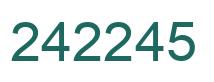 Number 242245 green image