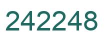 Number 242248 green image