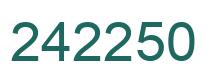 Number 242250 green image
