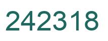 Number 242318 green image