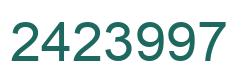 Number 2423997 green image