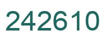 Number 242610 green image