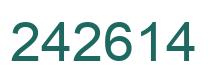 Number 242614 green image