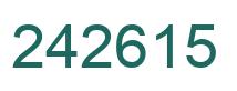 Number 242615 green image