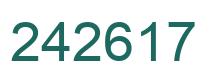 Number 242617 green image