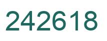 Number 242618 green image