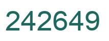 Number 242649 green image