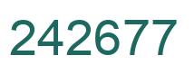 Number 242677 green image