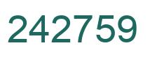 Number 242759 green image