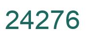 Number 24276 green image