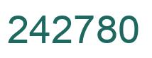Number 242780 green image