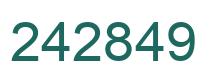 Number 242849 green image