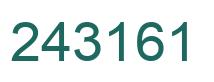 Number 243161 green image