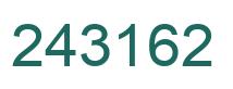 Number 243162 green image