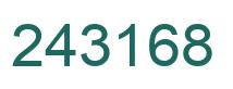 Number 243168 green image