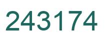 Number 243174 green image