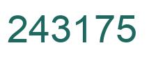 Number 243175 green image
