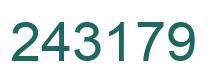 Number 243179 green image