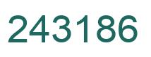Number 243186 green image