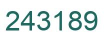 Number 243189 green image