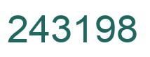 Number 243198 green image