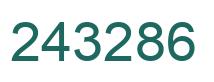 Number 243286 green image