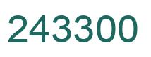 Number 243300 green image