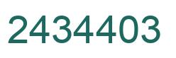Number 2434403 green image