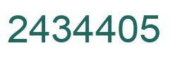 Number 2434405 green image