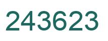 Number 243623 green image