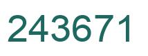 Number 243671 green image