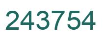 Number 243754 green image