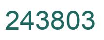 Number 243803 green image