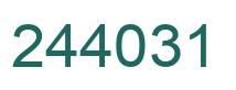 Number 244031 green image