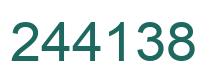 Number 244138 green image