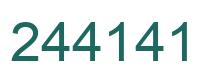 Number 244141 green image