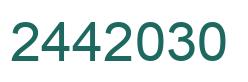 Number 2442030 green image