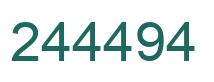 Number 244494 green image