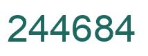 Number 244684 green image