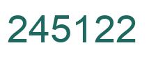 Número 245122 imagen verde