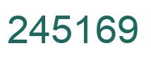 Number 245169 green image