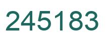 Number 245183 green image